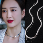 Double Layered Snake Chain Necklace for Women – High-End Gold Titanium Steel Vintage Clavicle Choker - Image 3