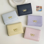 French Style Bow Wallet for Women – Small, Minimalist Bifold Card and Coin Purse - Image 2