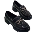Leather Platform Loafers - Classic Mirror-Finish Chunky Shoes - Image 6
