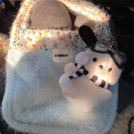 Cute Pochacco Bag Charm – Trendy Plush Doll Keychain for Backpacks & Accessories - Image 4