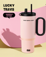 Large Capacity Insulated Coffee Tumbler with Straw - Image 3