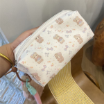 NS Handmade Bear Print Pencil Case - Cute, Fresh, Large Capacity Multifunctional Storage Bag, Stationery Pouch - Image 2