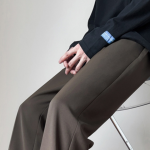 Men’s Cleanfit Straight-Leg Flare Pants – Casual Loose Fit Split Hem Trousers - Image 8