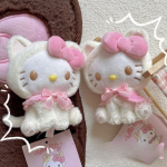Cute Sanrio Kitty Plush Keychain - Adorable Hanging Pendant for Bags, Keys, and Gifts - Image 2