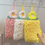Super Absorbent Adorable Chenille Hand Towel - Quick-Dry Cartoon Design for Bathroom & Kitchen - Image 2