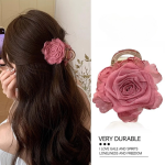 Camellia Flower Claw Clip – Elegant Hair Clip for Half-Up Styles - Image 2