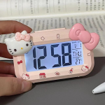 Hello Kitty Mini Alarm Clock – Cute Luminous Bedside Clock for Dorms and Students - Image 2