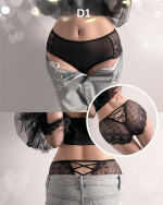 Plus Size Lace Mesh Seamless Mid Waist Women’s Briefs - Image 2