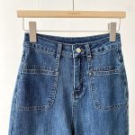 White High-Waist Wide-Leg Jeans – Loose Straight Stretch Denim Pants for Women - Image 8
