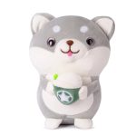 Shiba Inu Plush Toy with Boba Tea and Coffee Cup  - Ultra-Soft Stuffed Dog Soft Toy - Image 4