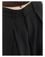 Women's Wide Leg Straight Trousers - High Waist Extra Long Dress Pants - Image 13