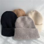 Women’s Double-Layer Rabbit Fur Knit Beanie - Image 6