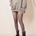 Seamless Sheer Black Stockings – Thin, Fleece-Lined Women’s Tights with Sheer Leg Effect. - Image 5
