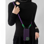 Midnight Purple Luxury iPhone Case with Wrist Strap - Image 4