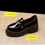 British Style Wedge Loafers for Women - Platform Casual Slip-On Flats, Korean Fashion, Thick Sole - Image 3