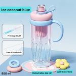 Large Capacity Straw Cup – High Temperature Resistant Plastic Tumbler with Lid and Straw – Aesthetic Teapot-Style Water Cup - Image 4