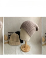 Women’s Double-Layer Rabbit Fur Knit Beanie - Image 14