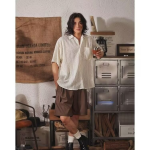 Vintage Niche Short Sleeve Shirt for Men - Draping Effect Casual Shirt - Image 6