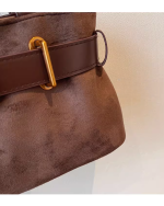 Large Capacity Retro Tote Shoulder Bag for Women – Vintage Handbag Underarm Work Commuter Bag - Image 6