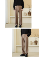 Men’s Loose Straight High-Waist Drape Suit Pants - Image 4