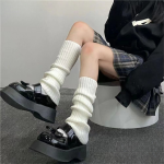 Lolita Knit Over-the-Knee Socks | Slimming & Versatile Mid-Length Japanese JK Calf Covers for Women - Image 2