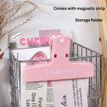 Morandi color multifunctional cute simple handbook storage magnetic long tail clip for notebook - Image 3