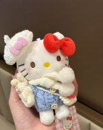 Hello Kitty New Year Plush Bag Charm Keychain Cute Backpack & Key Holder Gift - Image 5