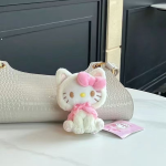 Cute Sanrio Kitty Plush Keychain - Adorable Hanging Pendant for Bags, Keys, and Gifts - Image 3