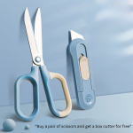 Deli Stainless Steel Effort-Saving Scissors - Multi-Size for Office, School, and Craft Use - Image 3