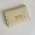 French Style Bow Wallet for Women – Small, Minimalist Bifold Card and Coin Purse - Image 3