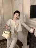 French Chic Suit for Women: High-End Jacket & Wide-Leg Trousers Set - Image 2