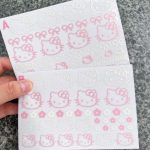 Hello Kitty Line Art Waterproof Crystal Transfer Stickers for Phone Case, Cup & Accessories - Image 7