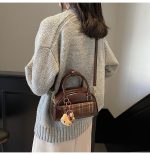 Vintage Plaid Toast Handbag Convertible Shoulder Crossbody Bag - Image 10