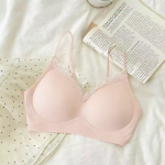 Seamless Push-Up Bra for Women – Spaghetti Straps, Lace Trim, Side Support, No Underwire - Image 4