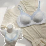 Plaid Seamless Wireless Bra – Cooling Comfortable Thin Cup for Natural Shape - Image 7