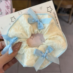 Sweet Bow Korean Lace Scrunchie – Cute Ponytail Hair Tie for Girls - Image 4