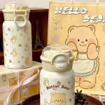 Cute Yellow Butter Bear 316 Stainless Steel Thermos Cup – Large Capacity, Stylish Birthday Gift for Friends - Image 5
