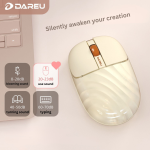 Dareu Wave Pattern Wireless Mouse – Silent, Rechargeable, Bluetooth & 2.4G, Universal for Desktop & Laptop - Image 4