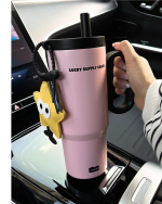Large Capacity Insulated Coffee Tumbler with Straw - Image 2