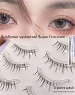 Natural False Eyelashes – A07 Transparent Band Anime Barbie Demon Style - Image 2