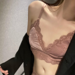 Tipsy Red Rose Ultra-Thin French-Style Lingerie Set – Velvet Lace Bralette Without Underwire - Image 6