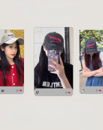 Distressed Embroidered Letter Baseball Cap - Image 4