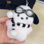 Cute Pochacco Bag Charm – Trendy Plush Doll Keychain for Backpacks & Accessories - Image 2