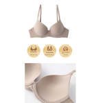 Seamless Light-Gloss Large Cup Push-Up Bra – Soft Underwire, Simple Design - Image 10