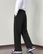 Men’s Hong Kong Style Straight-Leg Drape Suit Pants - Image 2