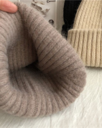 Women’s Double-Layer Rabbit Fur Knit Beanie - Image 15