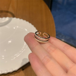 Elegant Double Band Mother-of-Pearl Open Ring – Minimalist Adjustable Ring - Image 7