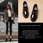 British Style Wedge Loafers for Women - Platform Casual Slip-On Flats, Korean Fashion, Thick Sole - Image 4