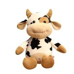 Cute Sitting Milk Cow Plush Toy – Ultra-Soft Cartoon Cattle Stuffed Animal for Kids - Image 3