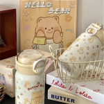 Cute Yellow Butter Bear 316 Stainless Steel Thermos Cup – Large Capacity, Stylish Birthday Gift for Friends - Image 6